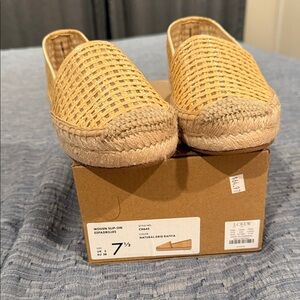 J. Crew Tan Woven Espadrilles